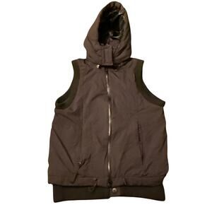 Adidas x Stella Mccartney Puffer Ski Vest Removable Hood Black Size Small